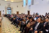 Pubblico presente nell'aula magna del Monastero dei Benedettini