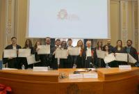 Un gruppo di diplomati della Scuola Superiore dell'Università di Catania