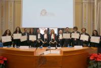 Un gruppo di diplomati della Scuola Superiore dell'Università di Catania