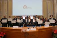 Un gruppo di diplomati della Scuola Superiore dell'Università di Catania