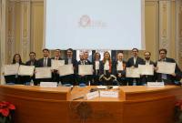 Un gruppo di diplomati della Scuola Superiore dell'Università di Catania