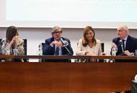 Un momento dell'intervento del rettore Enrico Foti