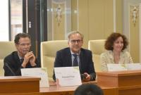Il rettore Francesco Priolo, il presidente della Ssc Daniele Malfitana e la prof.ssa Adriana Di Stefano