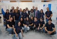 Il rettore Enrico Foti in visita allo stand del Dei