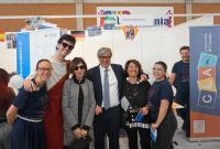 Il rettore Enrico Foti in visita allo stand del Disum