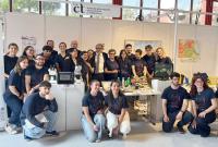 Il rettore Enrico Foti in visita allo stand del Dsgba