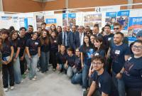 Il rettore Enrico Foti in visita allo stand del Dsps