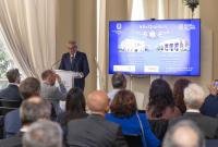 Un momento dei lavori all'Ambasciata italiana a Madrid