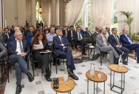 Un momento dei lavori all'Ambasciata italiana a Madrid