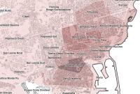 Mappa della percentuale di annunci per quartiere