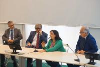 In foto da sinistra Corrado Spinella, Enrico Foti, Alessia Tricomi e Giuseppe Caruso