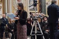 La presentatrice Irene Isajia