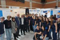 Il rettore Enrico Foti in visita allo stand di Giurisprudenza