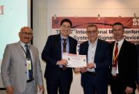 A sinistra il prof. Kasim Al-Aubidy (Tishk International University, Erbil, Iraq), a seguire il dott. Achraf Derbel, il prof. Brahim Mezghani (Ecole Nationale d'Ingénieurs de Sfax, Tunisia) e il prof. Carlo Trigona