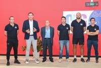 Un momento della cerimonia e la presentazione del gemellaggio con Catania Scherma