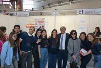 Il rettore Enrico Foti in visita allo stand del Dip. Ingrassia