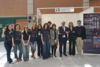 Il rettore Enrico Foti in visita allo stand della Scuola superiore