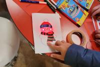 Il biglietto d'auguri col pupazzo di neve luminoso