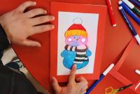 Il biglietto d'auguri col pupazzo di neve luminoso