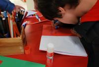 Un biglietto d'auguri in via di realizzazione