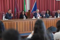 Un momento dell'intervento di Andrea Calabrò