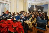 Un momento della cerimonia nell'ex Cappella di Villa San Saverio