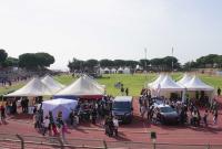 Gli stand delle forze armate al Cus Catania