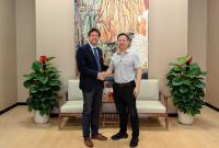 Il prof. Giuseppe Musumeci con il rettore Wang Changping