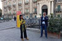 La prof.ssa Marina Paino e il presidente di Officine culturali, Francesco Mannino