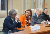 Un momento dell'intervento della prof.ssa Ida Nicotra, presidentessa della Scuola Superiore dell'Università di Catania