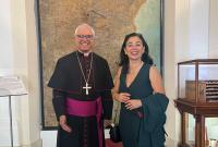 Mons. Luigi Renna e la prof.ssa Germana Barone