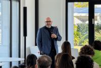 Un momento dell'intervento di Giovanni Arena