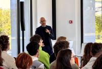 Un momento dell'intervento di Francesco Anfuso