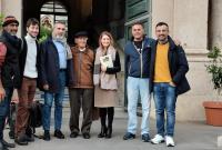 La famiglia Rodolico insieme con Clemente Cipresso e il prof. Salvatore Cannizzaro