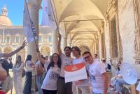 Il team del Disum al Monastero dei Benedettini