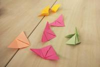 Le "farfalle" origami realizzate in occasione del laboratorio creativo