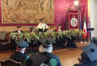 Un momento dell'intervento del rettore Enrico Foti
