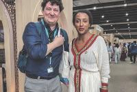 Il prof. Massimo Vittorio con Edlam Abera Yemeru (Direttrice External Relations, UN-Habitat)
