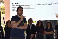 Un momento dell'intervento di Francesco