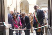 un momento dell’inaugurazione del laboratorio