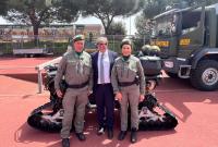 Il rettore in visita allo stand del Corpo forestale