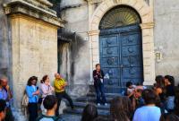 Un momento della visita alla Chiesa di Sant’Agata La Vetere